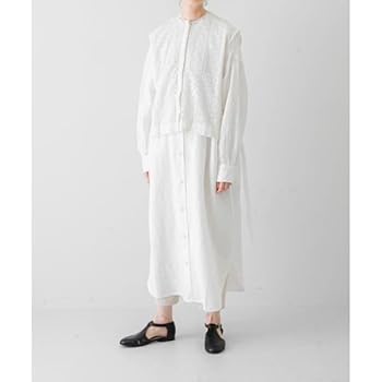 Amazon.co.jp: [かぐれ] コットンリネンシャツワンピース NAVY